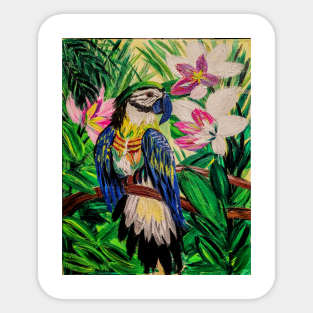 Parrot in jungle Sticker